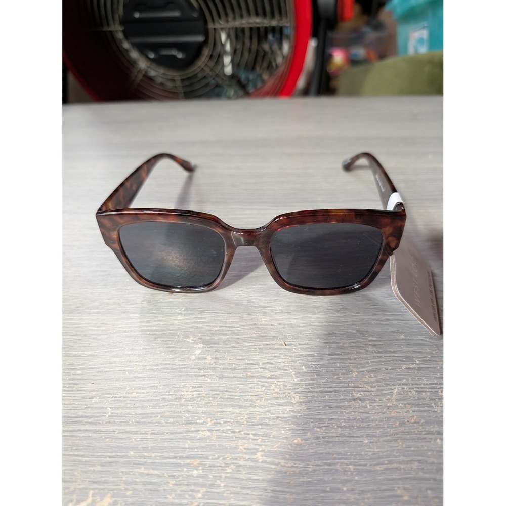 West Loop Women Tortoiseshell Square Sunglasses Brown DG1224 25 501 VL TRT NEW